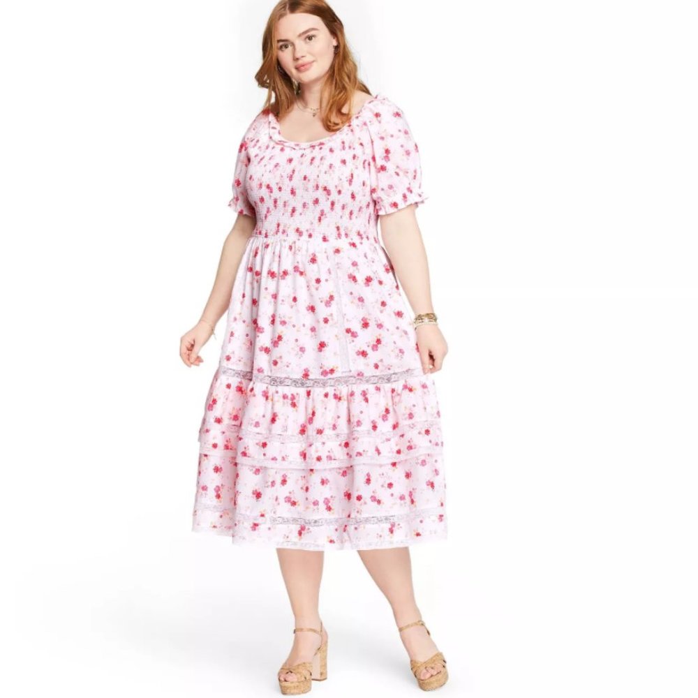 LoveShackFancy Women's Cosette Smocked Puff Sleeve